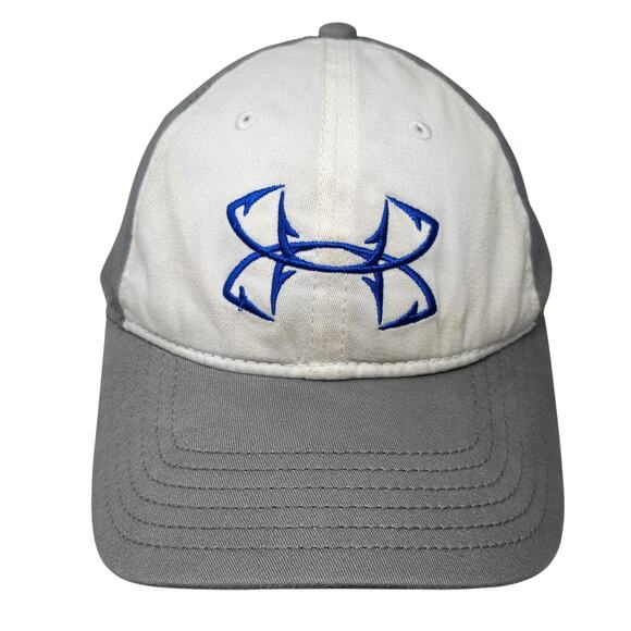 Under Armour Snapback Cap Gray One Size Adjustable Embroidered Vented Holes - Picture 1 of 10